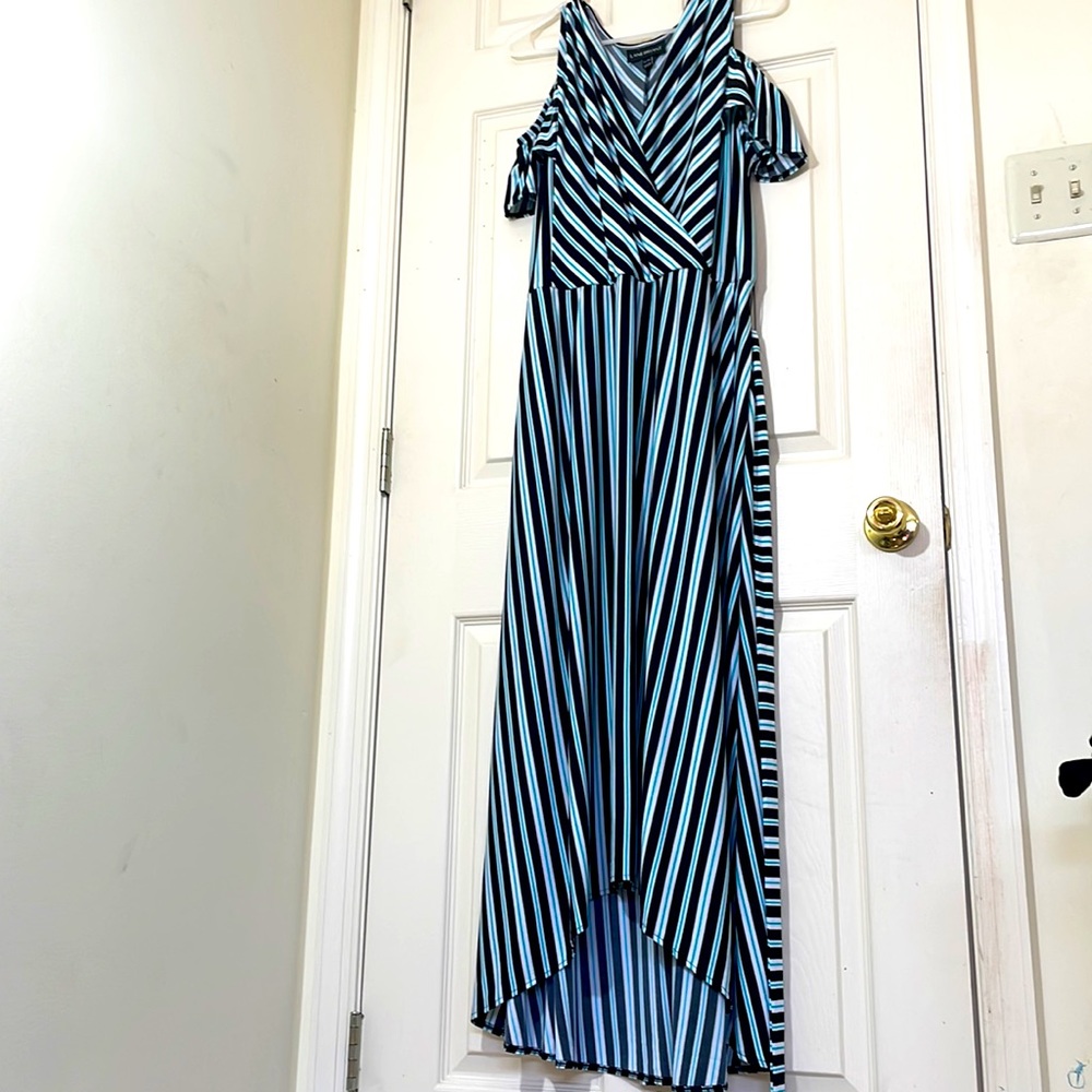Lane Bryant Cold Shoulders Belted Dress Size 14/16